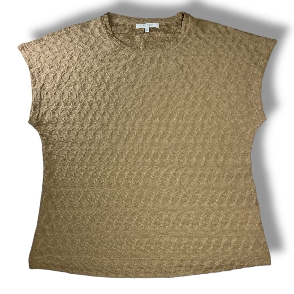 MAX COCOS women’s textured short sleeve shirt L